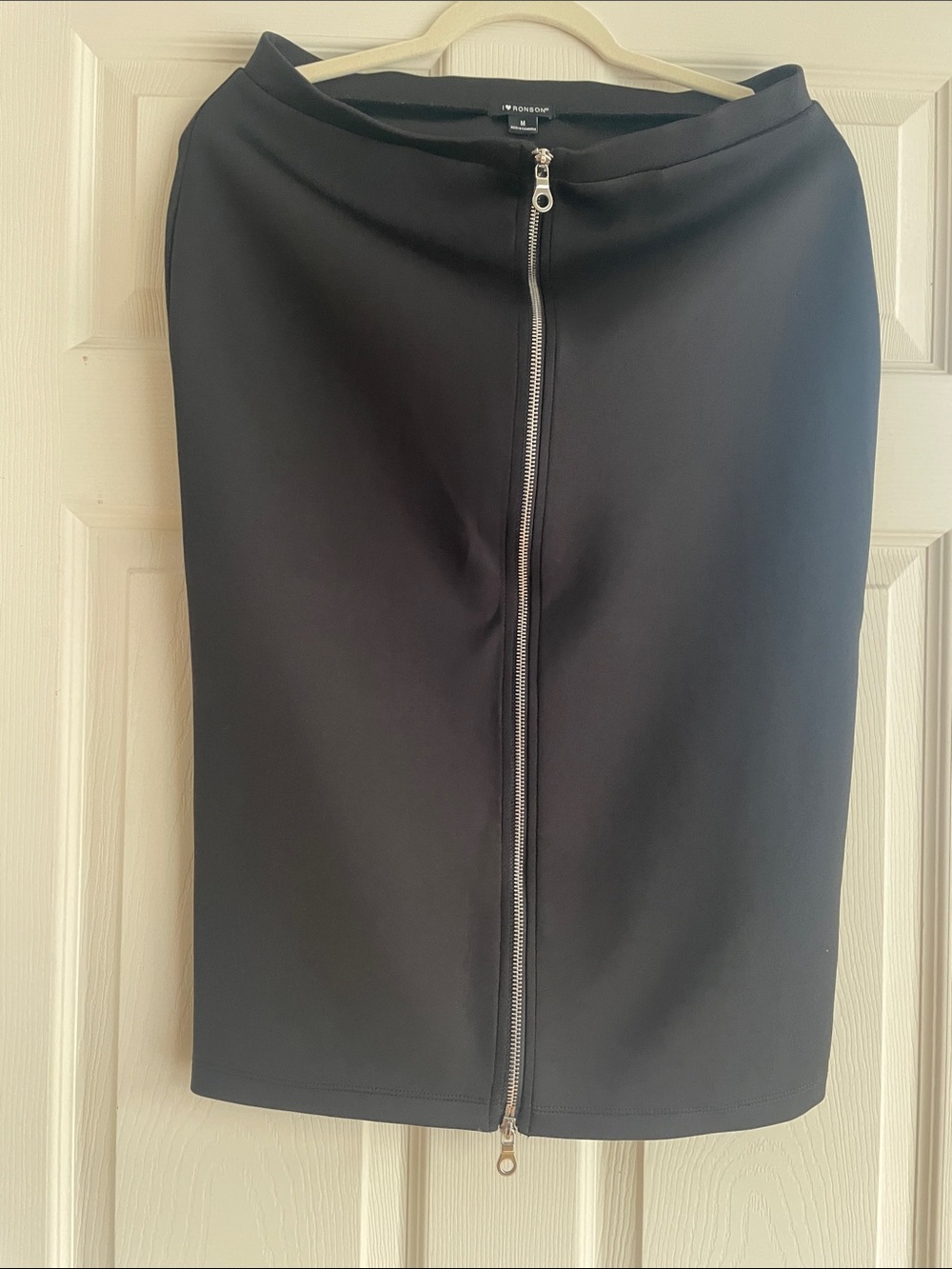 Black Front-Zip Pencil Skirt by Banana Republic